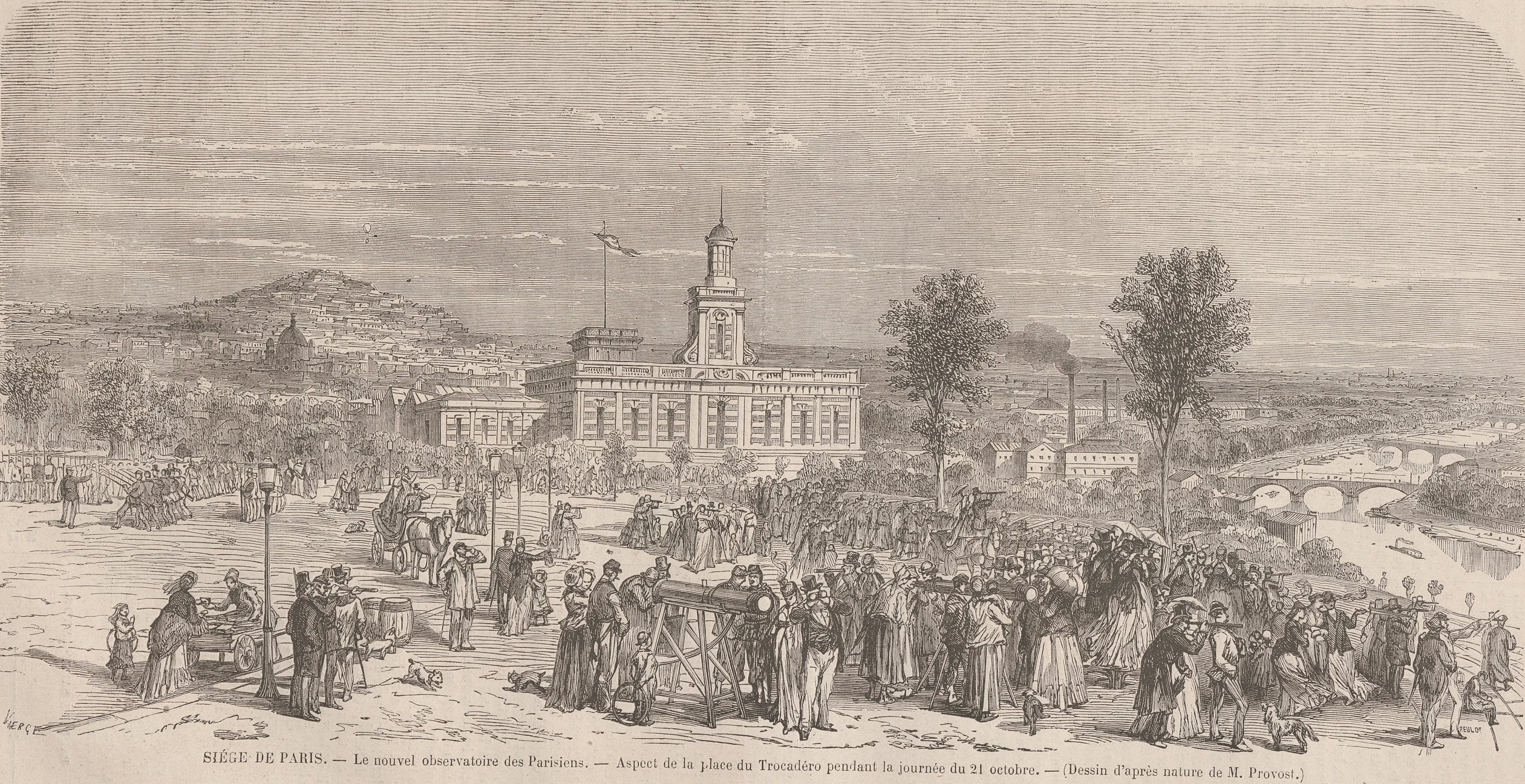 Place du Trocadéro le 21 octobre 1870 (source : Le Monde Illustré du 29 octobre 1870)