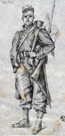 Portrait de Sylvain Perier, dessin de James Tissot Portrait de Sylvain Perier, dessin de James Tissot