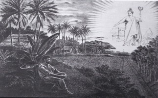 Charles Romain Caparello - Le Rêve, lithographie 1876 Charles Romain Caparello - Le Rêve, lithographie 1876