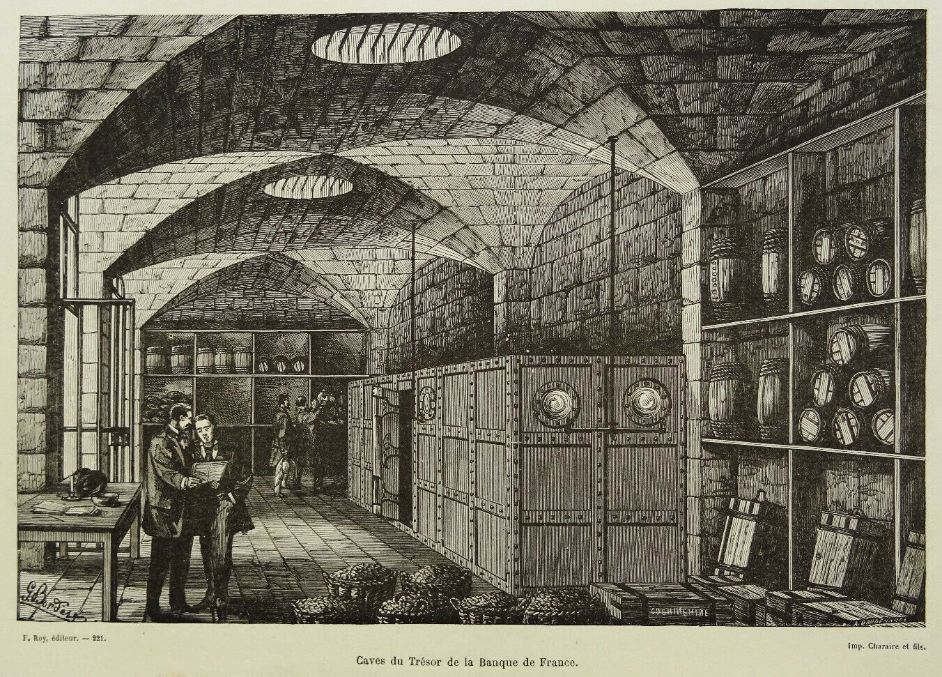 Intérieur des Caves du Trésor de la Banque de France Intérieur des Caves du Trésor de la Banque de France