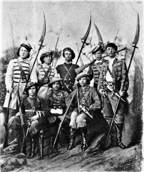 Paysans polonais insurgés. Paysans polonais insurgés de janvier 1863 (source : National Library of Poland, Varsovie)